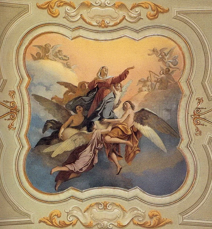 L'Assunzione di Maria - 1868, affresco, chiesa di San Giacomo Maggiore, Averara (BG)